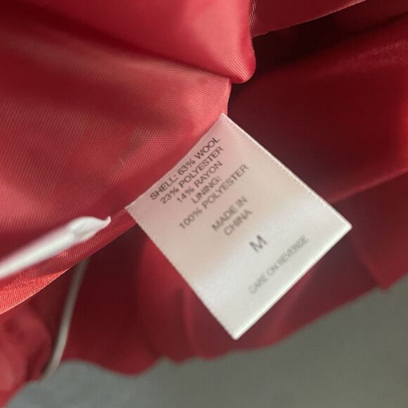New York‎ & Company Blazer Jacket Coat Red Double Breasted Women's Wool Size M - Picture 4 of 7
